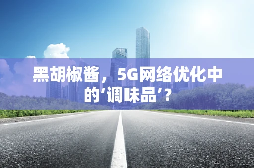 黑胡椒酱，5G网络优化中的‘调味品’？