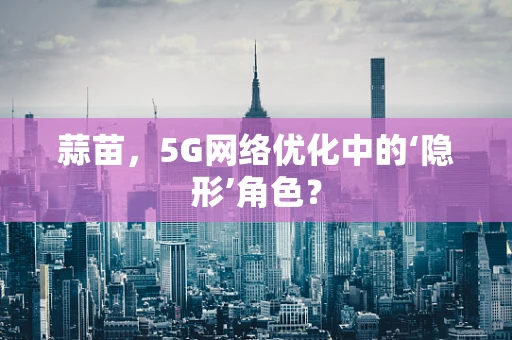 蒜苗，5G网络优化中的‘隐形’角色？