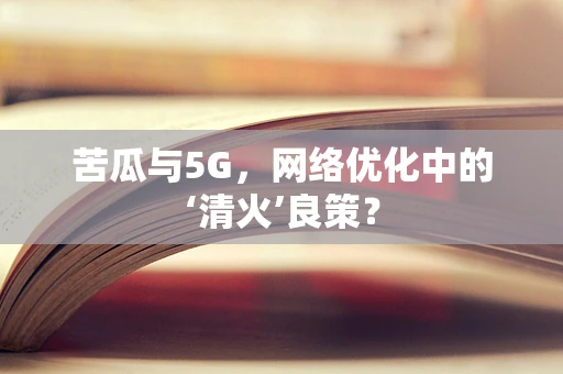 苦瓜与5G，网络优化中的‘清火’良策？